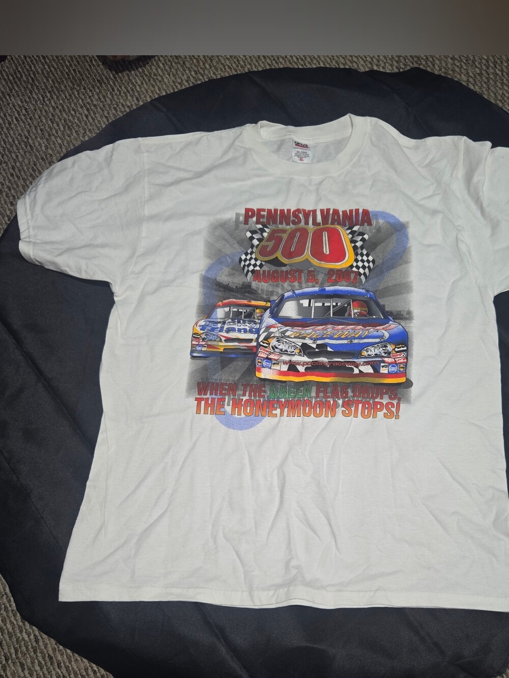 Vintag NASCAR Pocono Raceway Pennsylvania 500 Graphic Tee